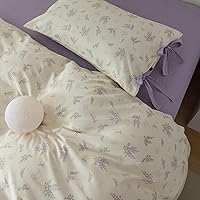 Vista 110 de 3 piezas de juego de funda de edredón tamaño individual XL, funda de edredón blanca con estampado floral azul, ropa de cama coquette de algodón