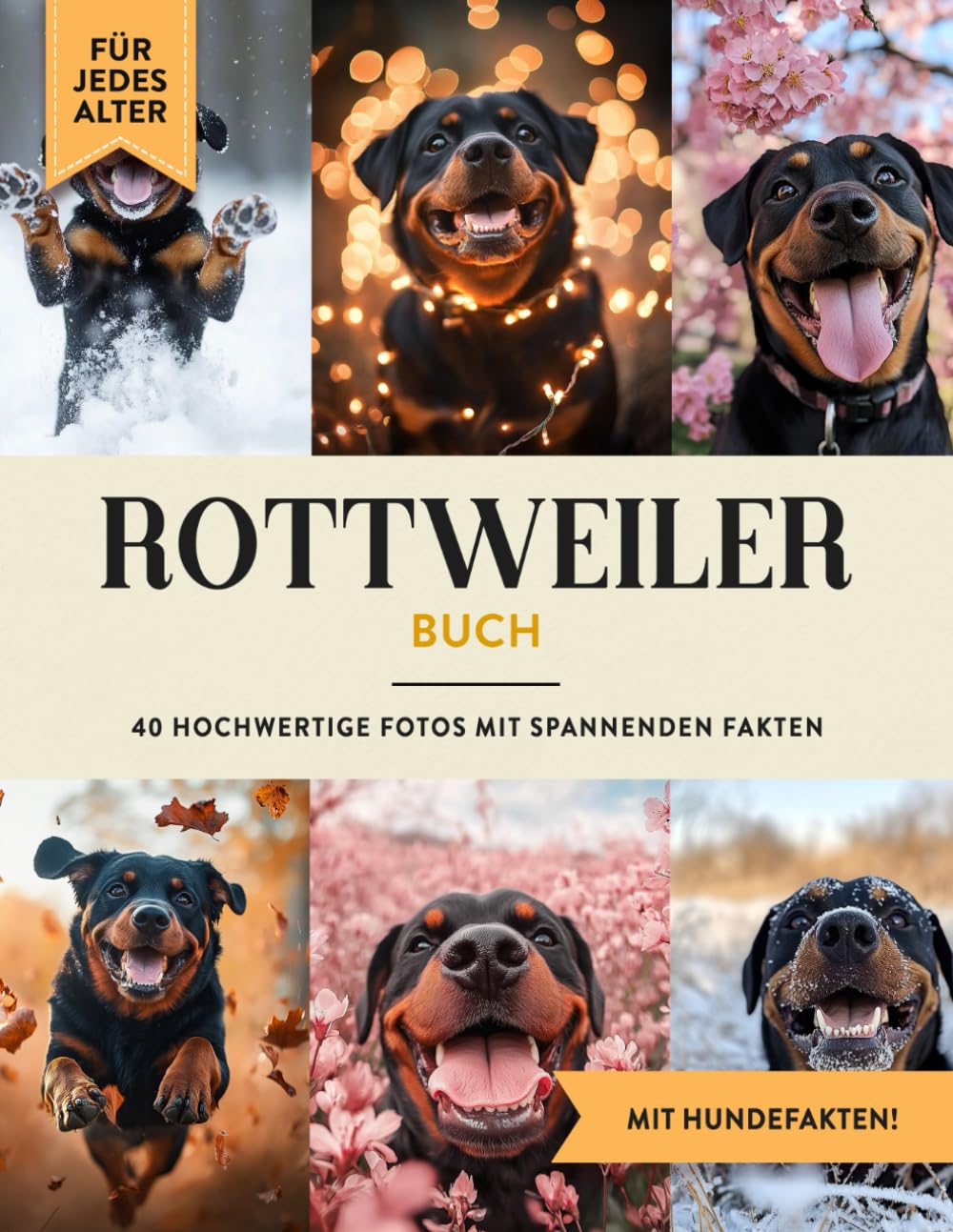 Rottweiler Buch: 40 Bilder & Fakten | Rotti Hundebuch als Geschenk für Kinder & Erwachsene