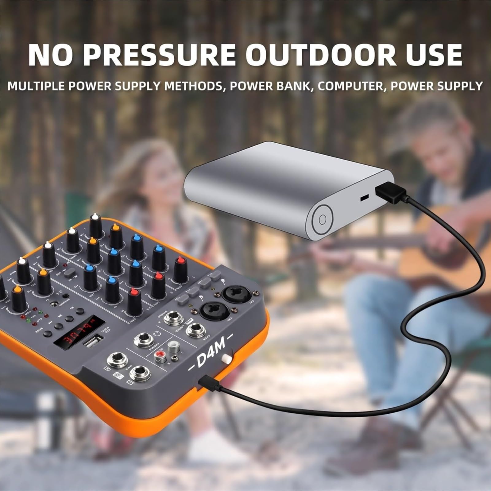 Mixer Audio, 2 Szt. 4-kanałowy Mikser Z Kartą Dźwiękową Reverb, Bluetooth