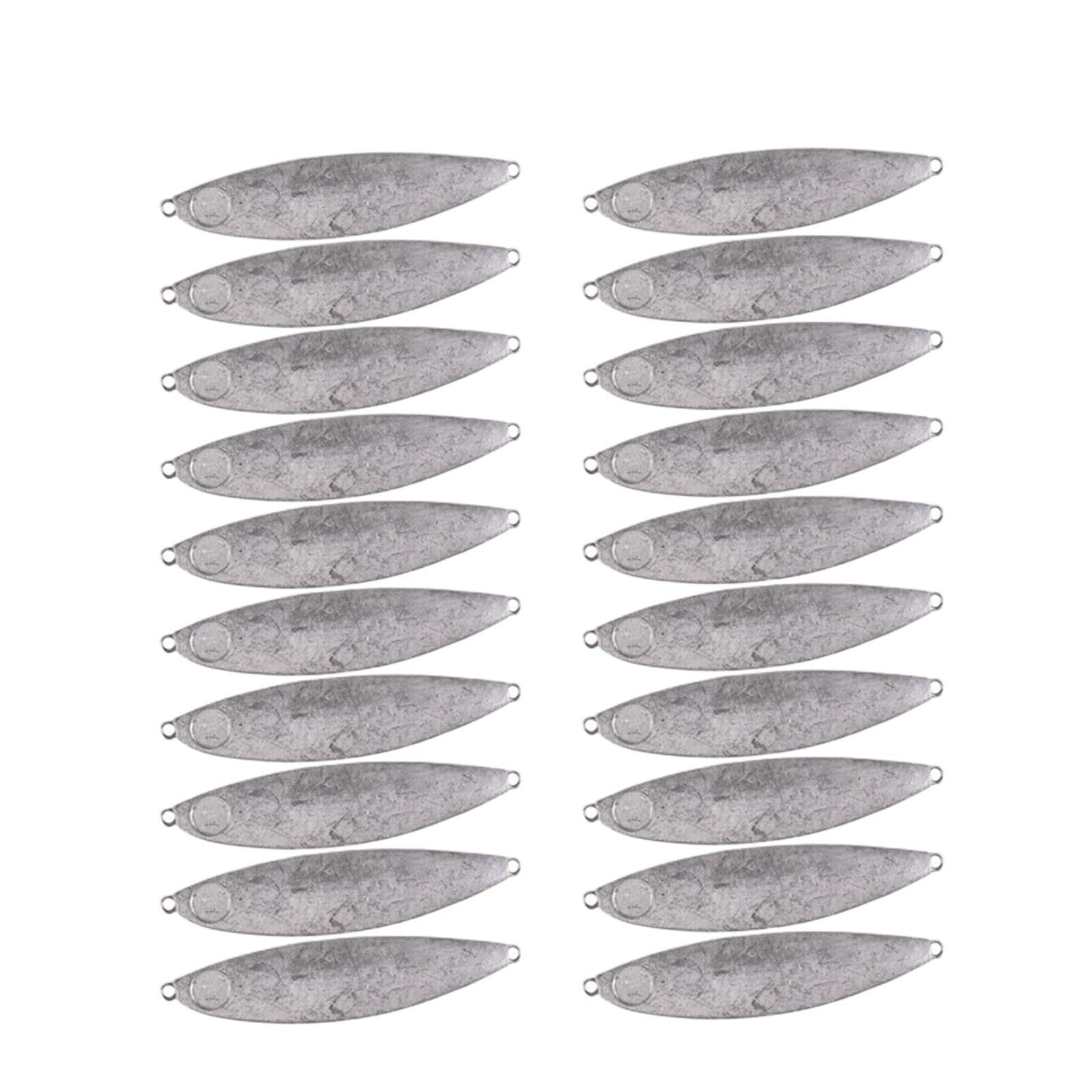 INEOUT 20 Piezas En Blanco Micro Metal Jig Shore Casting Jigging Señuelo Sin Pintar 7g-30g Cuchara Señuelos Agua Salada Pesca Jigs Cebo Artificial Aparejos
