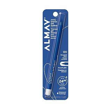 Almay All-Day Intense Gel Eyeliner Bold Longwear Eye Makeup, Hypoallergenic, 120 Nocturnal Navy, 0.045 oz