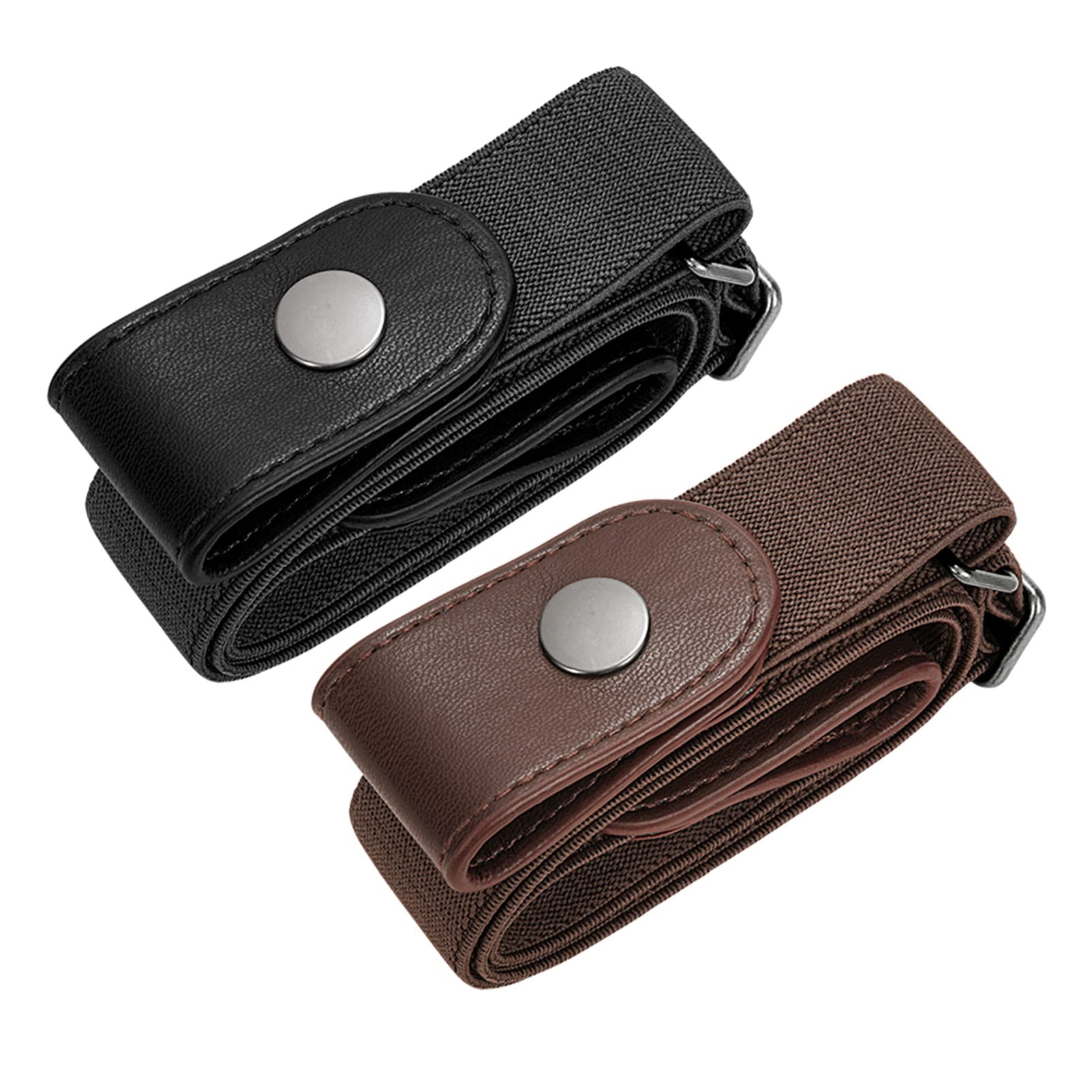 SUOSDEY No Buckle Elastic Stretch Belts for Men and Women, Comfortable Invisible Belts for Jeans Pants