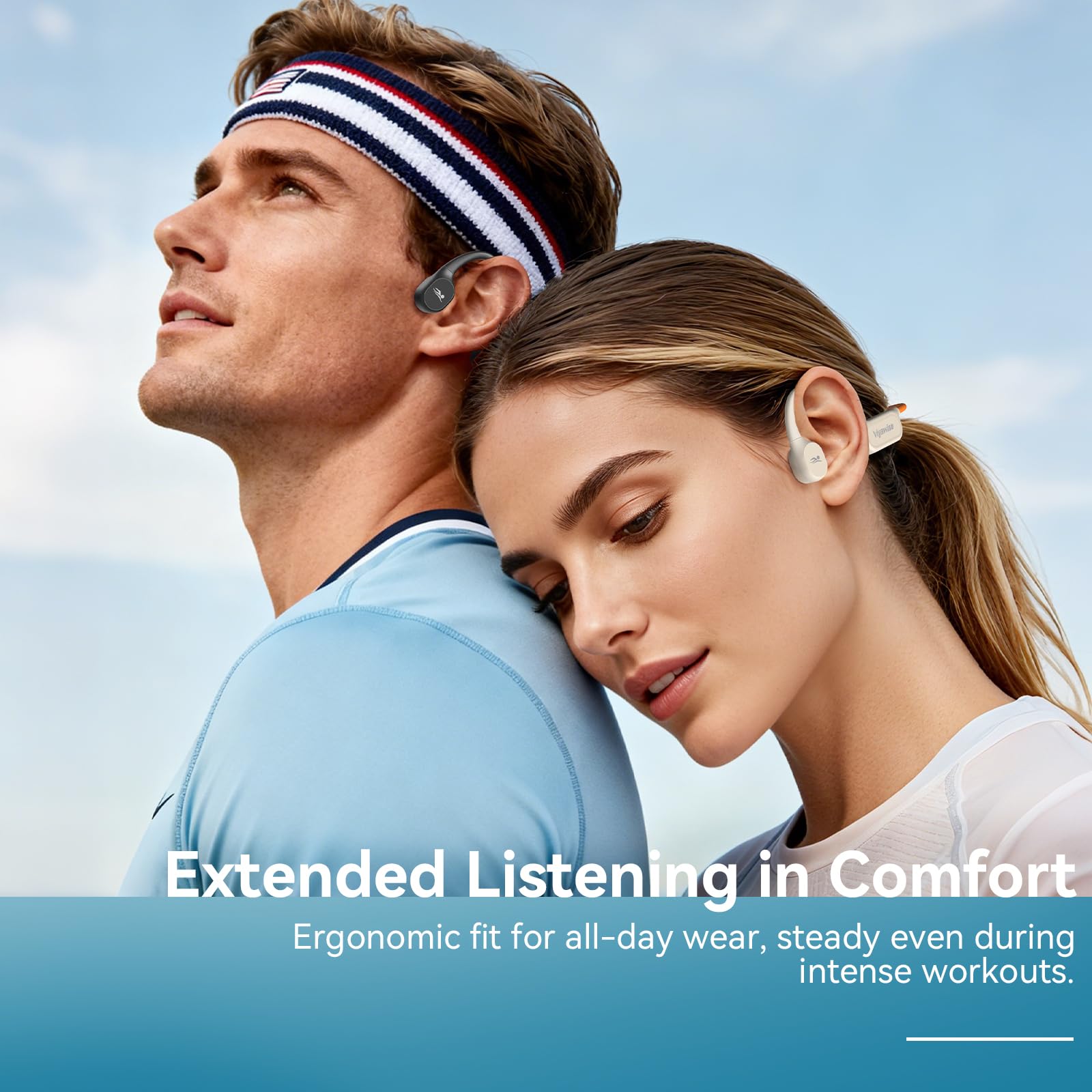 Belife B11 Bone Conduction Headphones, IP68 Waterproof Earbuds for Swimming, 32GB & Bluetooth 6.0 Wireless Underwater Open Ear Headphones with Mic for Sport