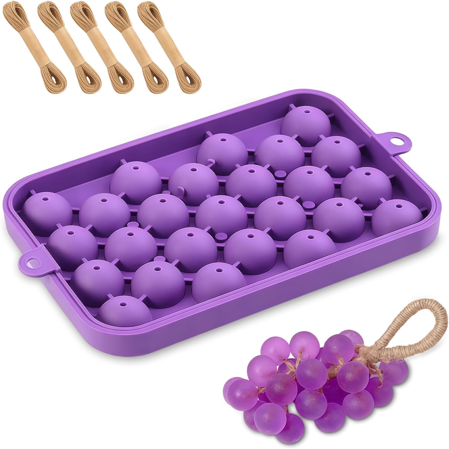 Joyzan Silicone Soap Molds, DIY Grape Soap Making Kit Beginners Handmade Reusable Craft Base Set Exquisite Mold Accessories Professional Supplies 100M Jute Rope Gift Home Decor Adults Without Soaps
