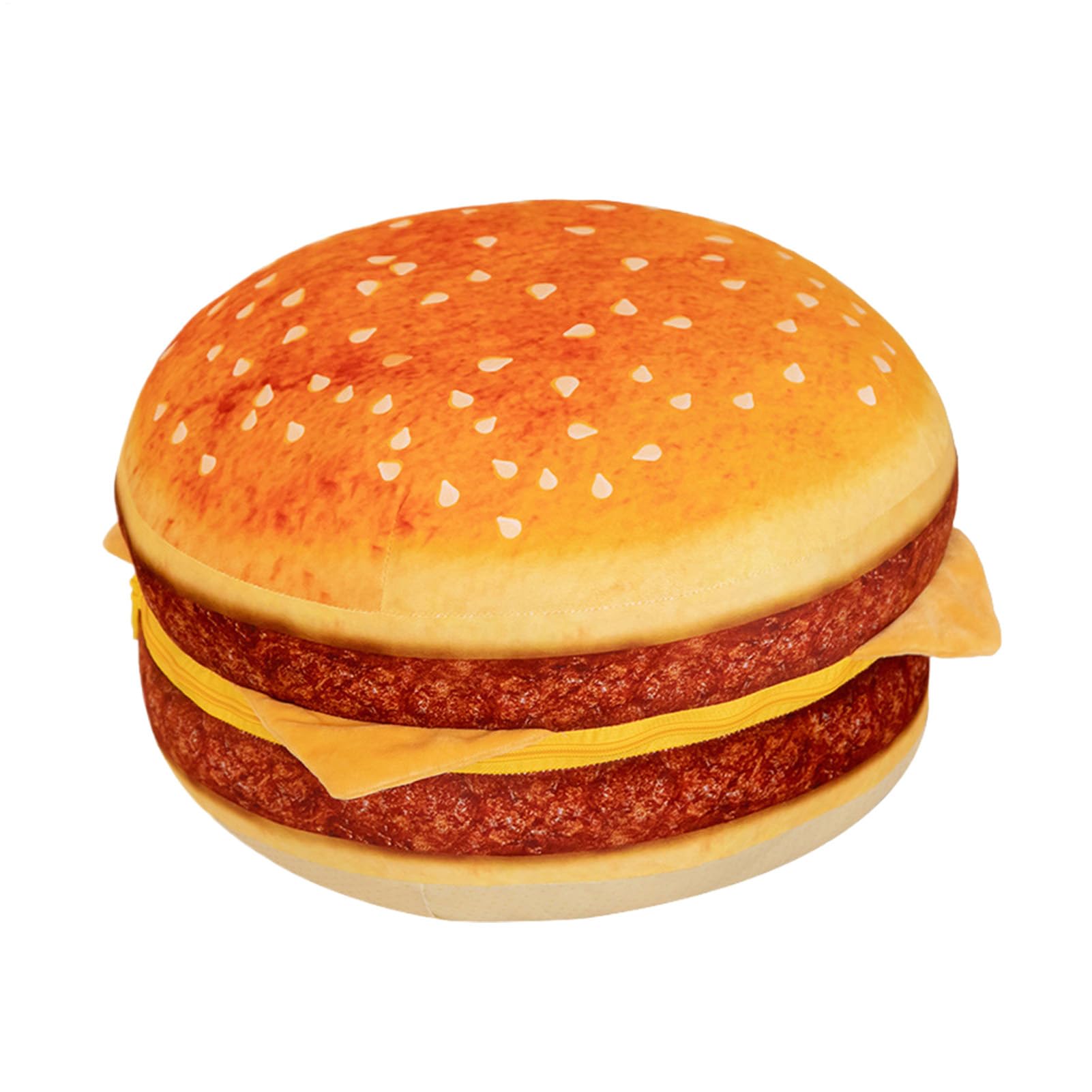 Coussin hamburger pelucheux 40x40 soulage fatigue deco salon