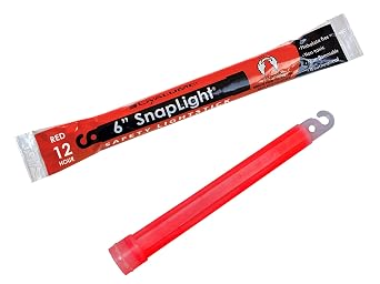 Cyalume SnapLight Red Light Sticks 6 Inch Industrial Grade, High Intensity Glow Sticks with 12 Hour Duration Pack of 500