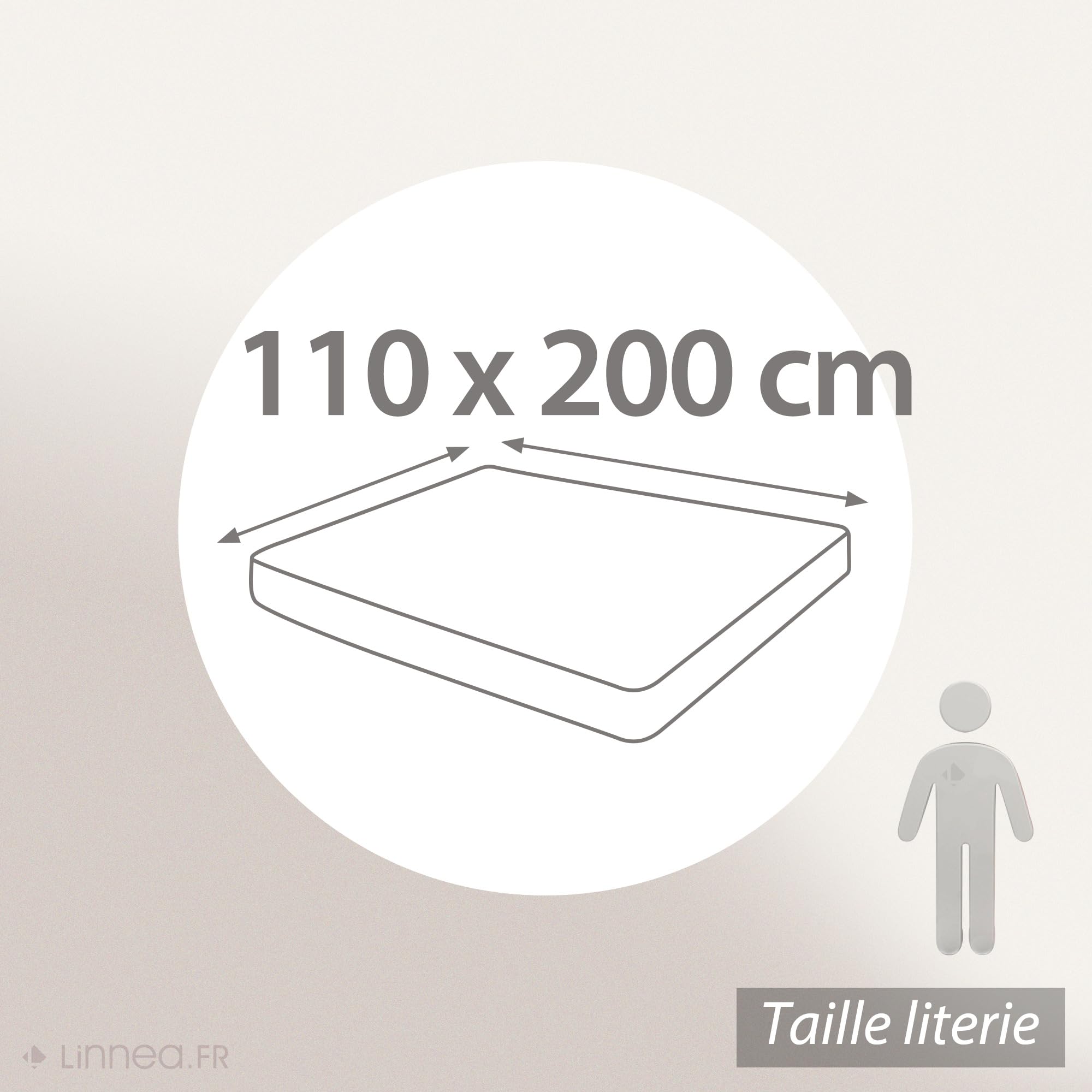 Linnea Protège Matelas 110x200 cm ACHUA Molleton 100% Coton 400 g/m2 Bonnet 30cm