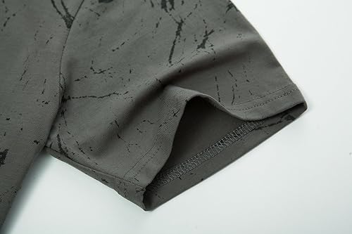 Miniatura 5 de KLIEGOU - Camiseta con dobladillo redondo, para hombre, estilo hipster, hip hop, patrón estampado