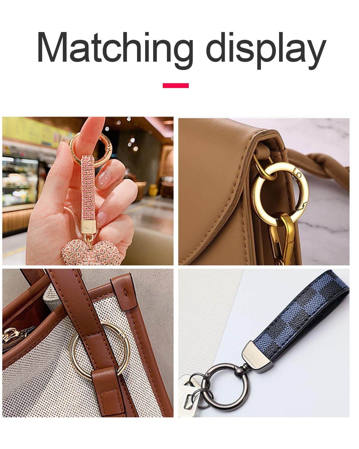 Clip Scatto Molla Rotonda - Set 12 Pezzi Multicolore Per Chiavi, Borse E Fai Da Te