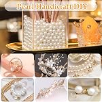 Pearl Perles pour l'artisanat, Anezus 200pcs Perles fausses d'ivoire, 12 MM Coudre Pearl Perles avec trous pour la fabrication de bijoux, bracelets, colliers, cheveux, artisanat, décoration et vase