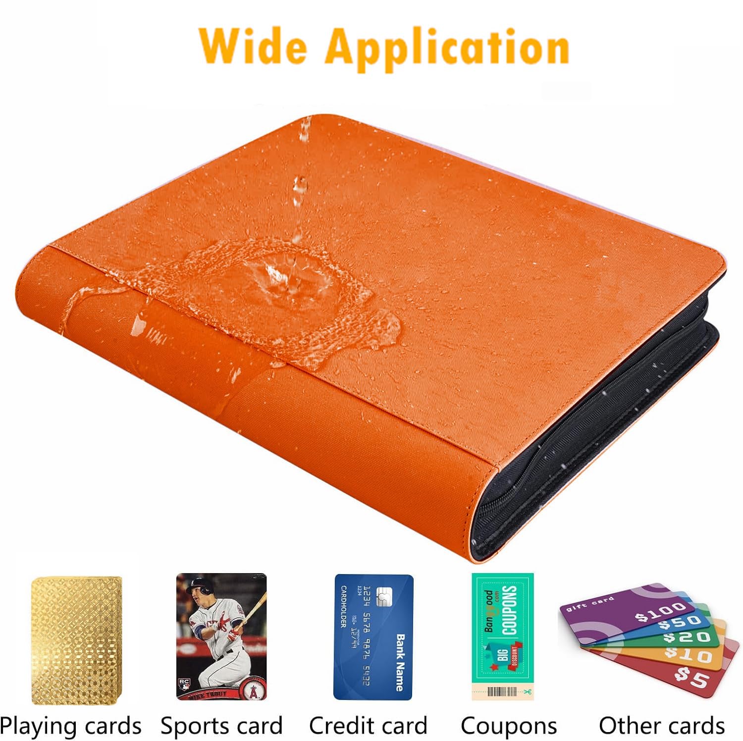 card binder 1000 pockets 1000+ Trading Binder, 16 Pocket Ringless Side Loading Card Holder Album, Trading Card Album Fit for YuGiOh, MTG, TCG, Game Cards, Sports Cards, Business Cards (Orange) : Toys & Games allowing you to keep Confused Meme Pikachu Pokemon Edge Syle:Sharp Vanguard OverDress