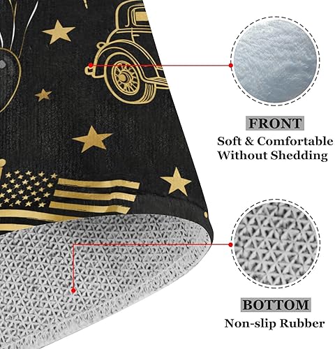 Miniatura 4 de Area Rug 24x36 in Washable Non Slip Bathroom Rug for Living Room Bedroom Dining Room Birthday Retro 70s car alfombra para cuarto lavable