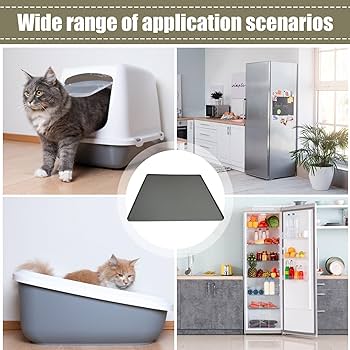 Amazon | ミニ冷蔵庫シリコンマット、床用冷蔵庫下マット | 23.6x23.6