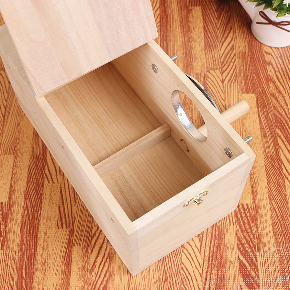 Caja De Nido De Cría De Loros, Parrotlets Acoplamiento Caja, Casa De Pájaros De Madera, Caja De Cría De Pájaros, Nido Cría para Aves Natural, para Agapornis, Loros (25 x 13 x 13 cm)