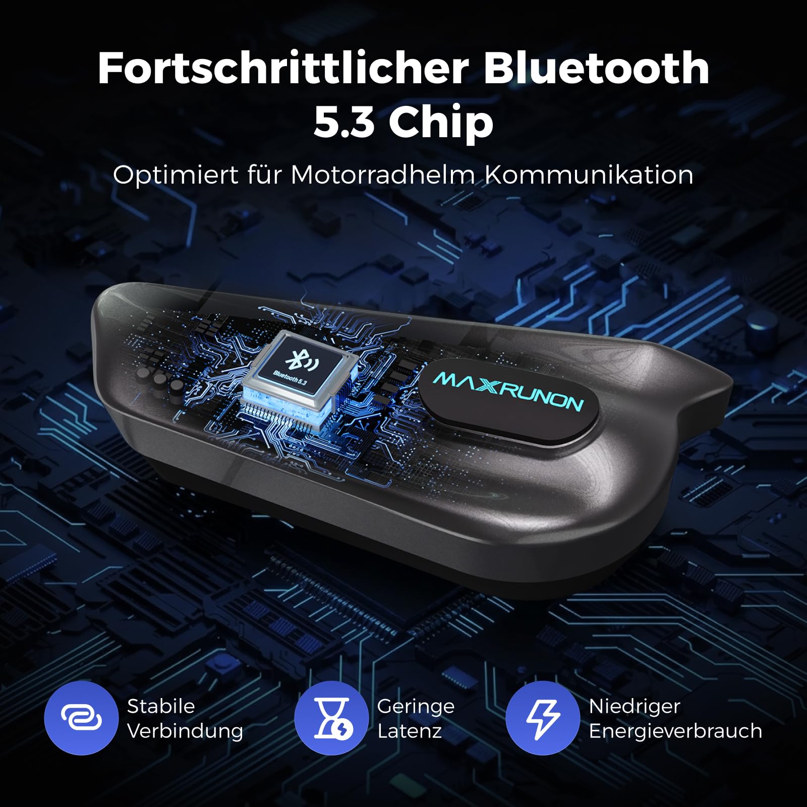 2Y Motorrad Bluetooth Headset, Helm Kommunikationssystem für 2 Personen, Reichweite bis zu 500 m, unterstützt Audio-Multitasking, IPX5 wasserdicht, Freisprecheinrichtung mit FM-Radio, 1 Pack