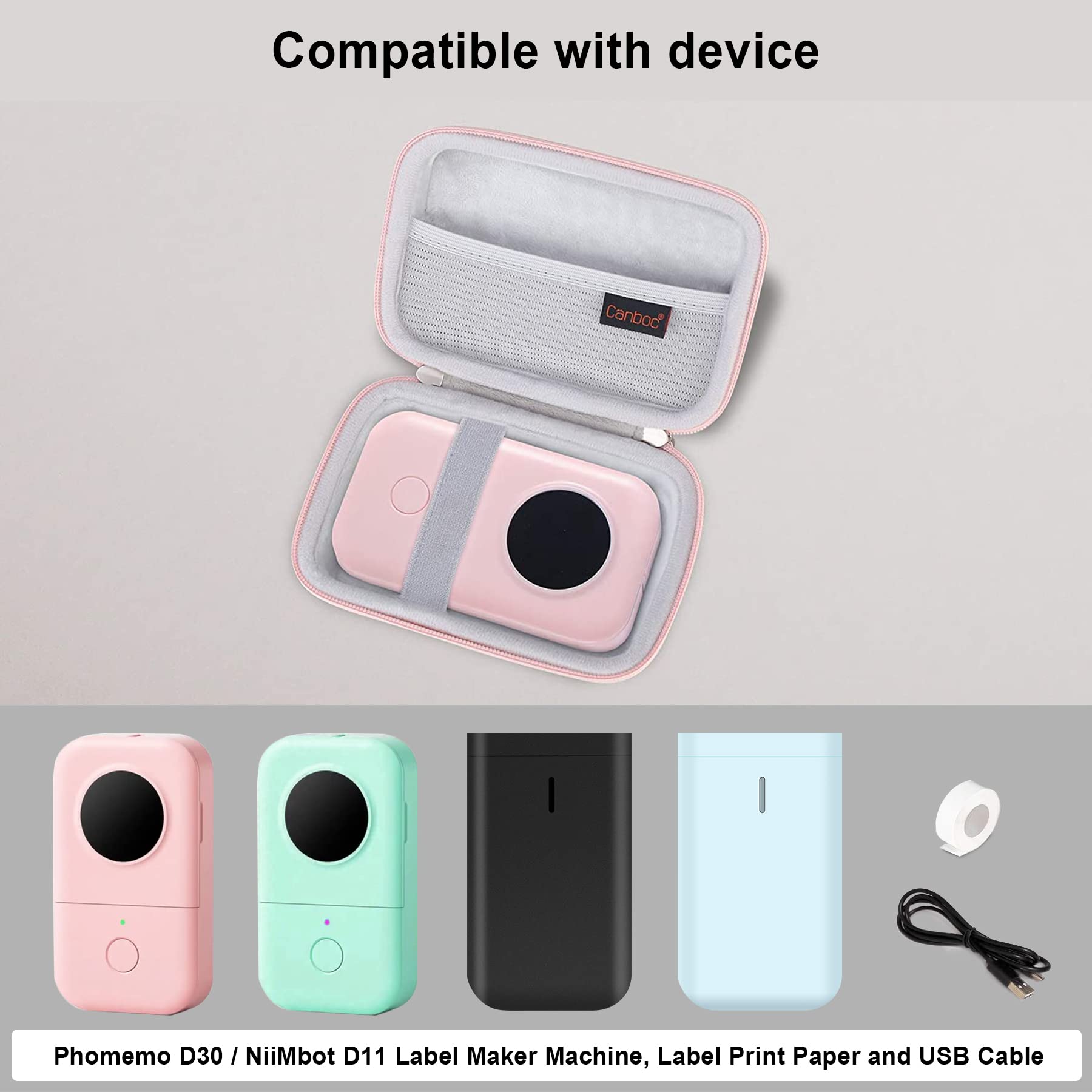 Canboc Hard Case For Phomemo D30 D35/Memoking D30/NIIMBOT D11 Label Maker - View #8