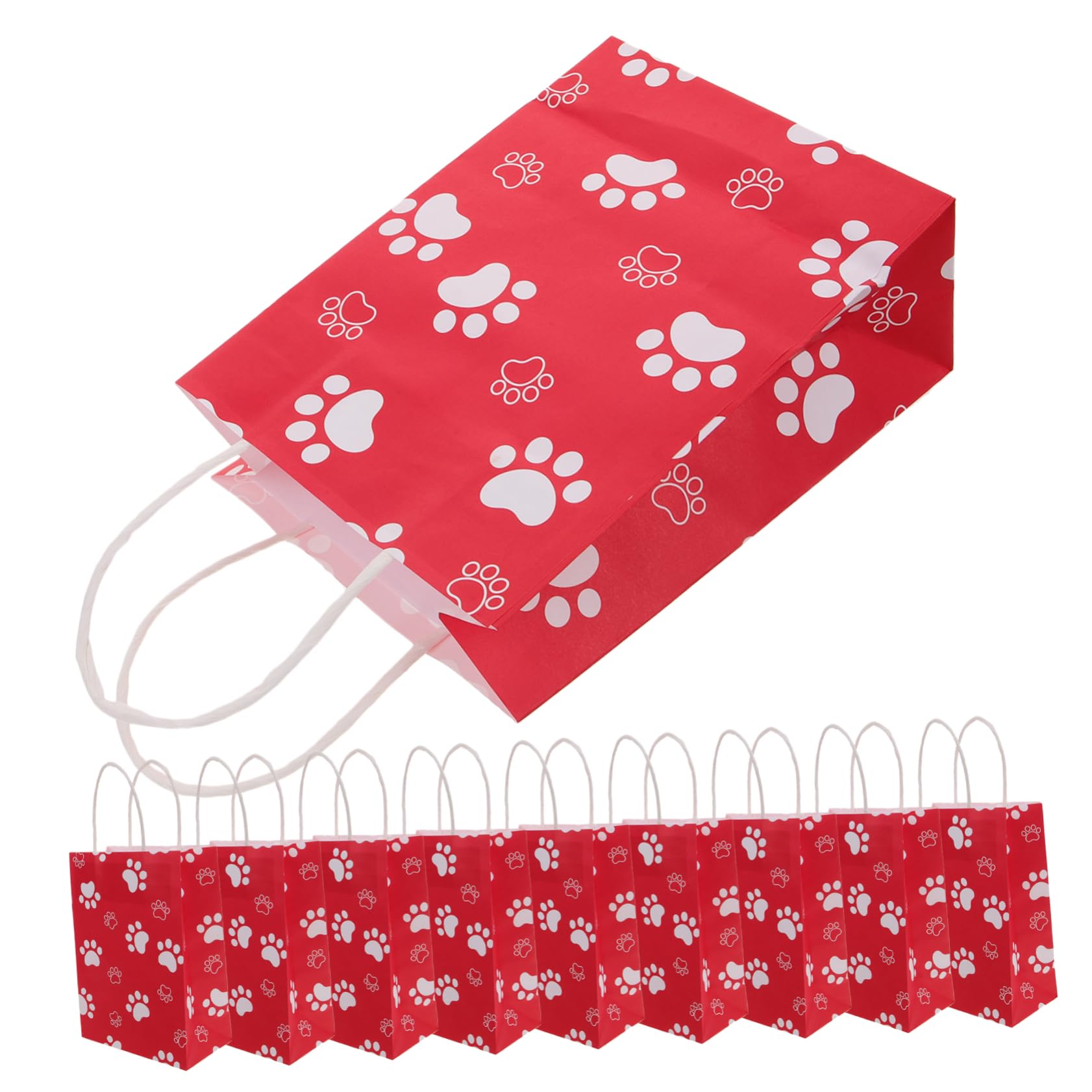 Gadpiparty 5 Series Bolso Bolsas De Papel Con Asas Golosinas A Granel Chico Favor Bolsas De Dulces De Fiesta Bolsas De Papel Para Bolsas De Rojo 12 Piezas X 5