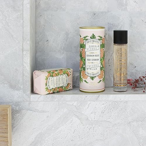 Miniatura 5 de Panier des Sens Jabón en barra de geranio rosa - Barra de jabón perfumada suave hidratante - Jabón natural con aceite de oliva - 97% ingredientes