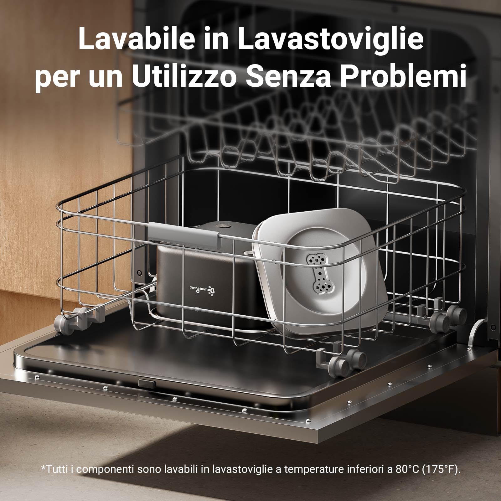 DownyPaws Ciotola Acqua Cane Antigoccia per Piccoli e Medi, 3L Ciotola Antigoccia Cane in Acciaio Inossidabile, Ciotole Acqua Cani Antipolvere e Antiscivolo, Mantiene Pavimento Asciutto (Nero)