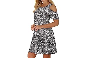 Women's Cold Shoulder Dress: Summery Style with a Floral Print
