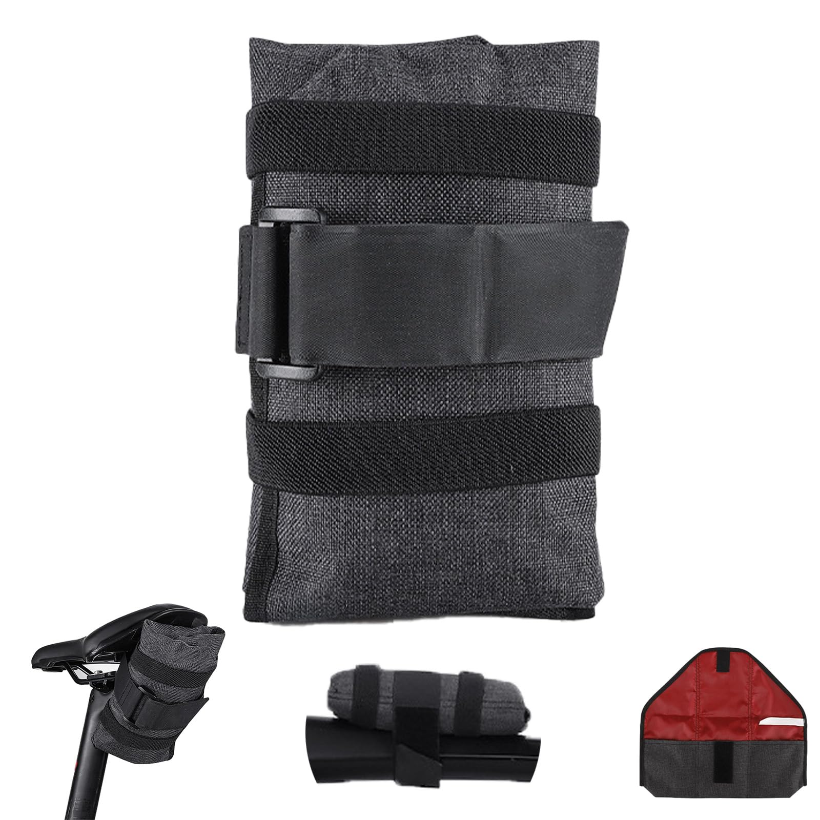 Bike Saddle Bag,Waterproof Folding Bicycle Under Seat ​Storage Tail Seatpost Pouch Repair Tools,Frame/Top Tube Bag for Outdoor Cycling MTB Road Bike Phone Cash Mini Pump Outdoor Sports Riding