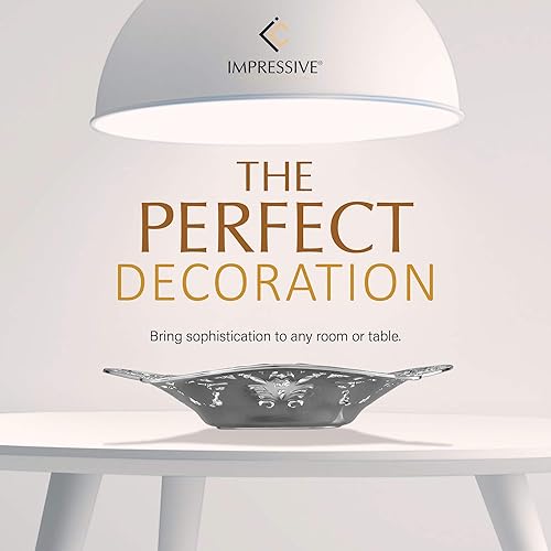 Miniatura 4 de Cuenco grande de plástico plateado para servir alimentos, paquete de 2 bandejas rectangulares decorativas reutilizables para aperitivos, diseño