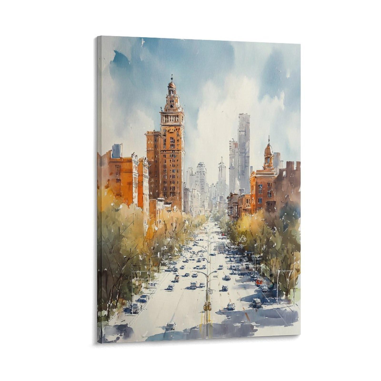 Atlanta 24x36inch(60x90cm) Vintage Travel Poster Watercolor Canvas Art