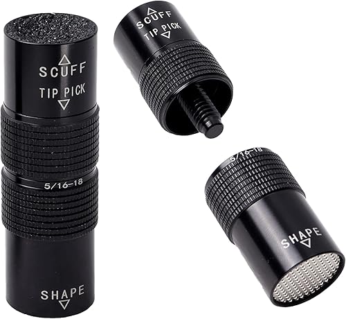 Miniatura 13 de GSE Games & Sports Expert Herramienta para punta de taco de billar/pool, herramienta para taco de billar con funciones de