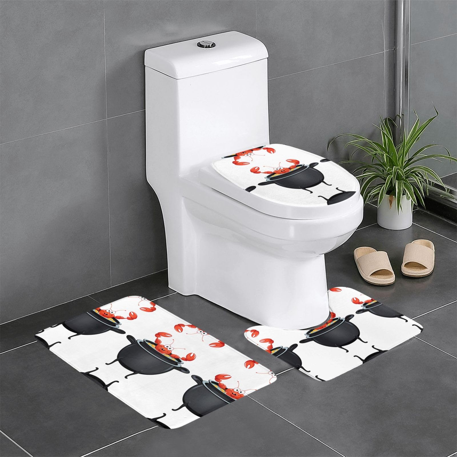 Tapis de salle de bain antidérapants lot de 3 absorbants haute sécurité pour coiffeuse