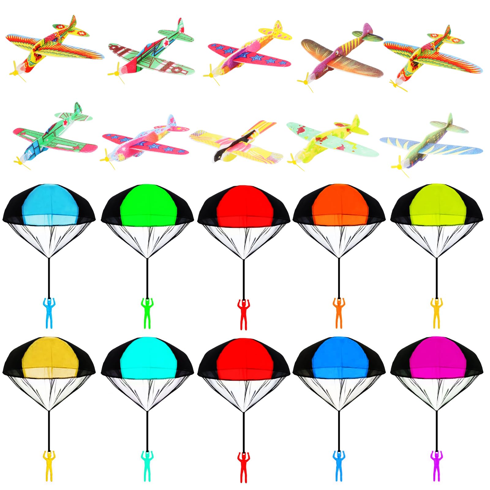 Lot de 20 jouets pour parachutisme