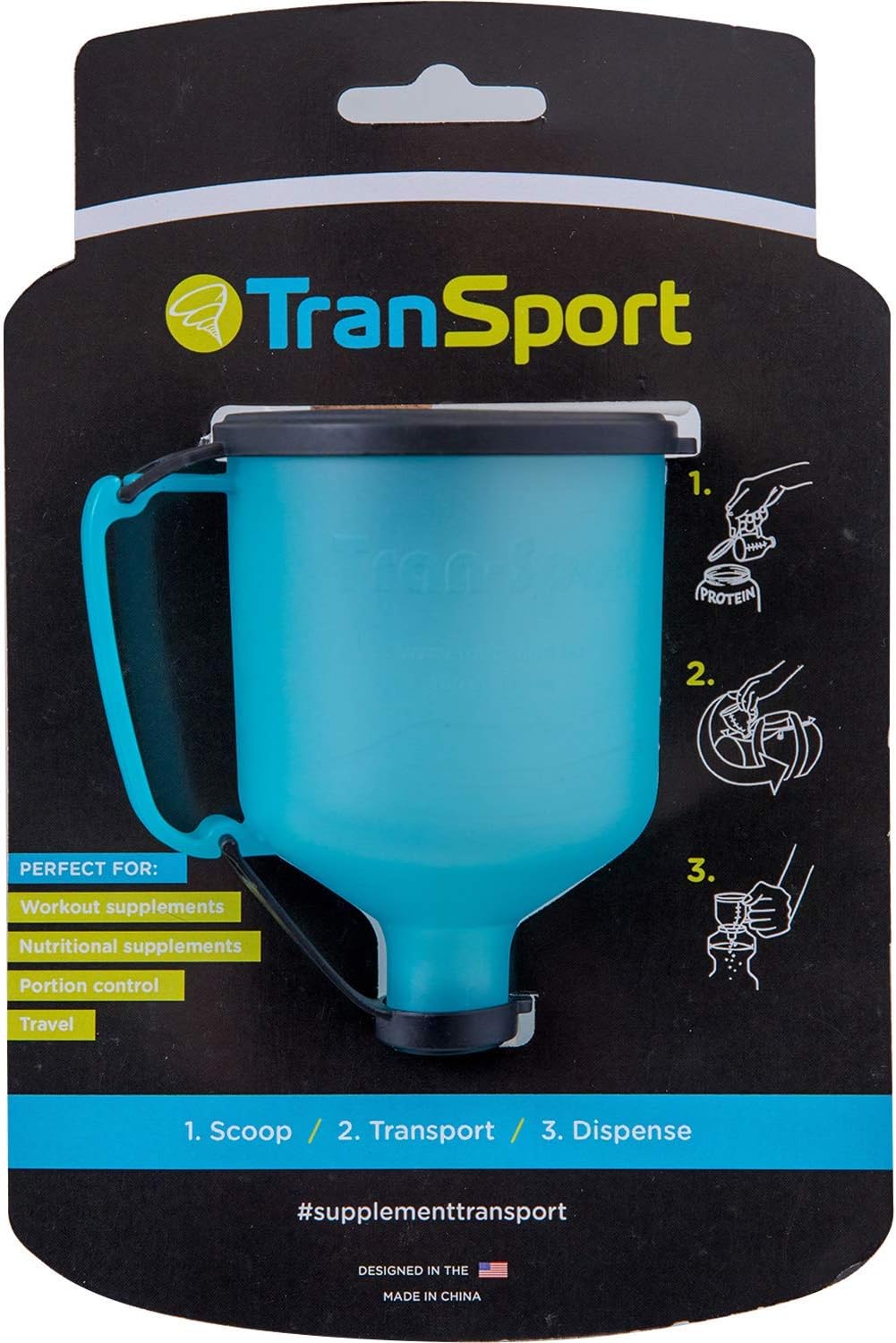 TranSport Protein Powder Funnel 180mL Portable Protein