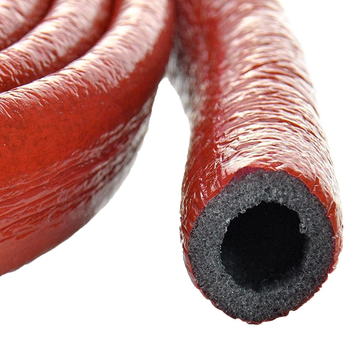 Gaine mousse isolante 6 mm pour tube et tuyau Ø18 mm Rouge 50 m