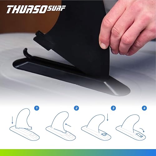 Miniatura 4 de THURSO SURF Aletas de remo de repuesto inflables de SUP Stand Up Paddle Board Accesorio Aletas de bloqueo rápido  Elige entre aletas centralesaletas