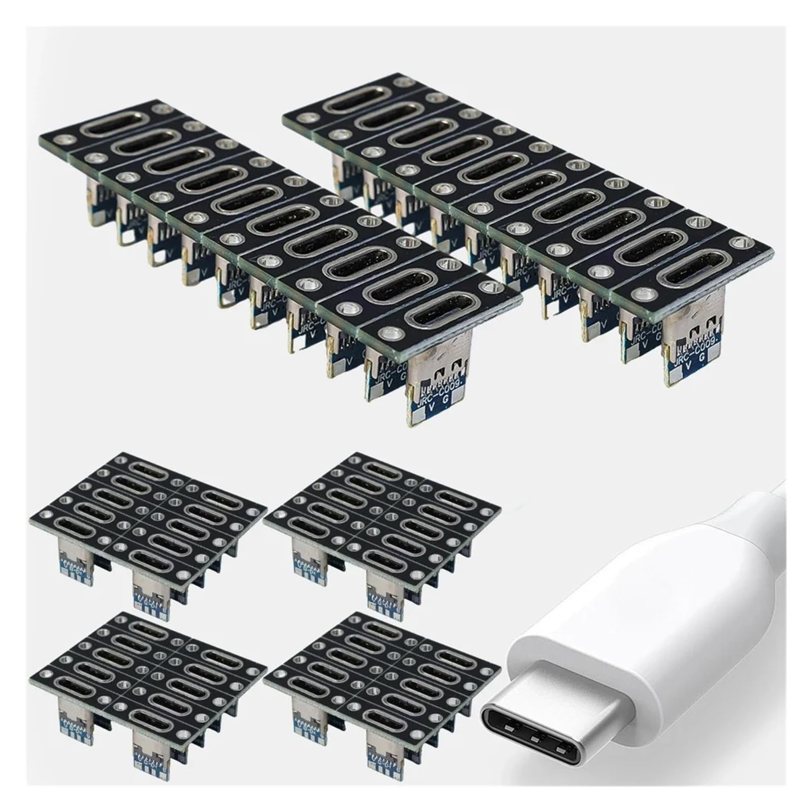 USB-C 3.1 Fix-Plate Jack 2/4Pin Data/Charge 5-20 szt. (20 szt., 2 piny)