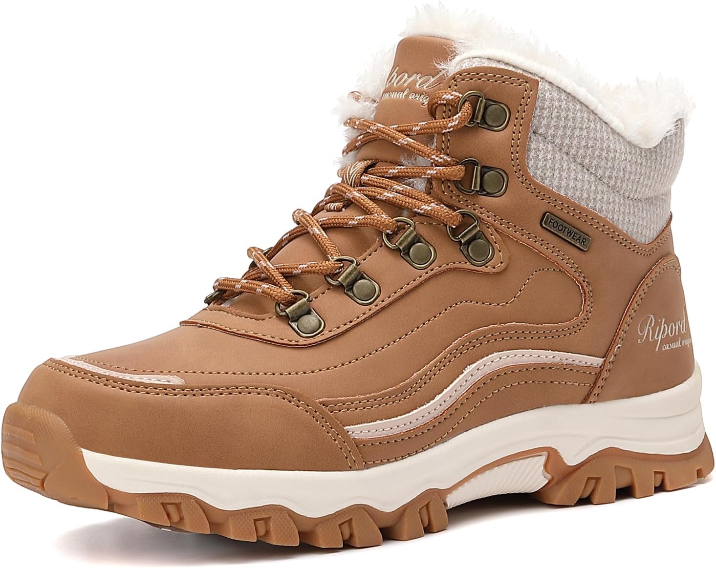 Womens Hiking Snow Boots Winter Boots Comfortable Warm Fur Shoes for Outdoor