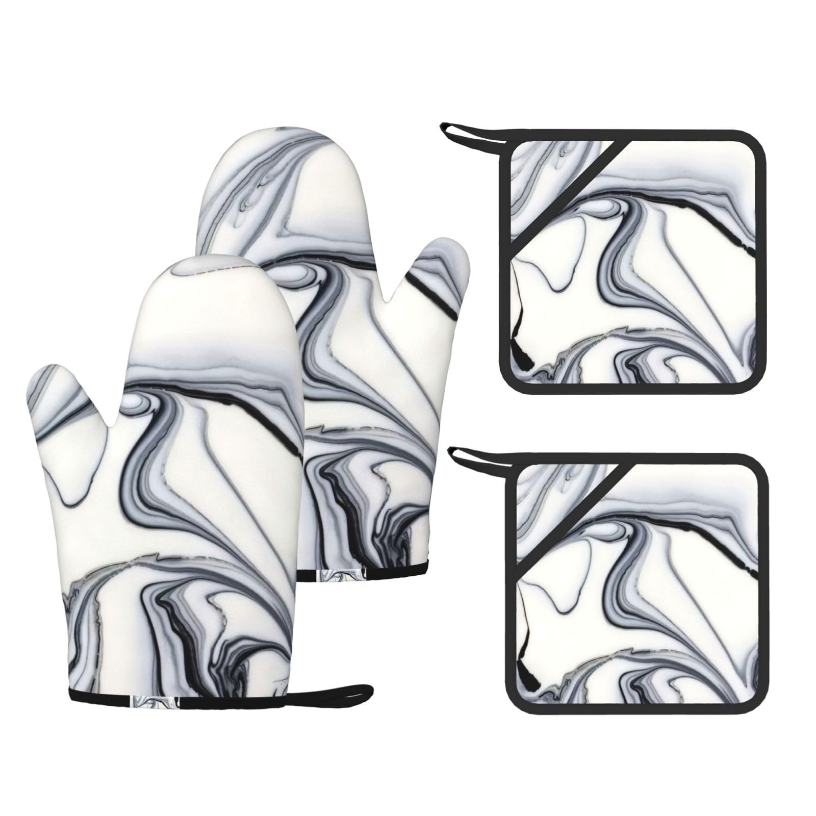 Gants de cuisine anti-brûlure avec maniques de protection thermique