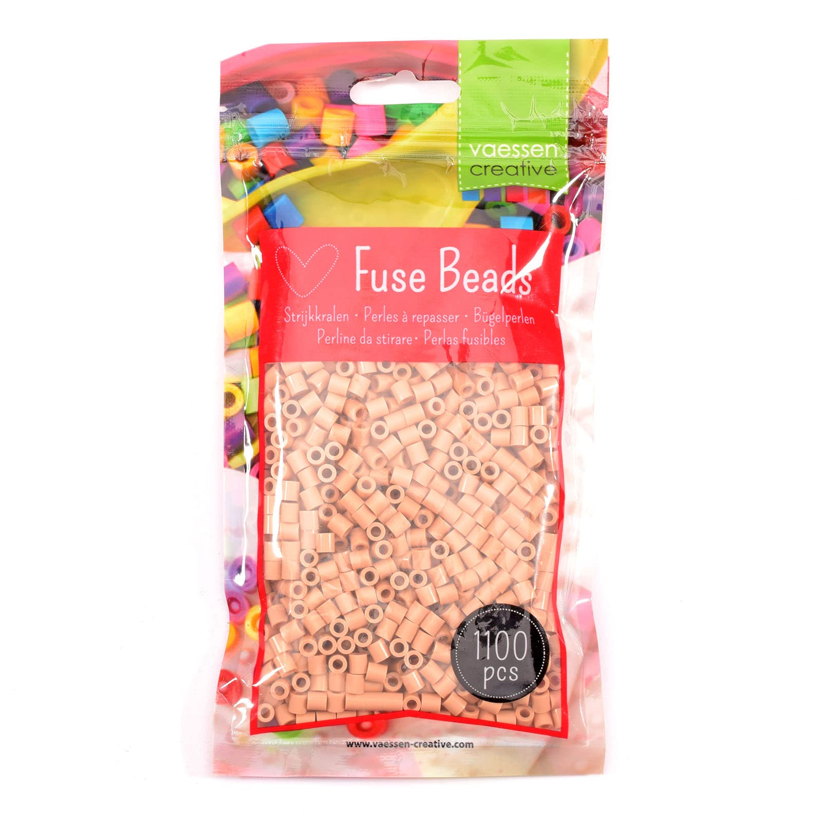 Vaessen Creative Perlas Fusibles De Plástico – 1100 Piezas, Tamaño 5mm, Color Verde | Ideal Para Manualidades Infantiles