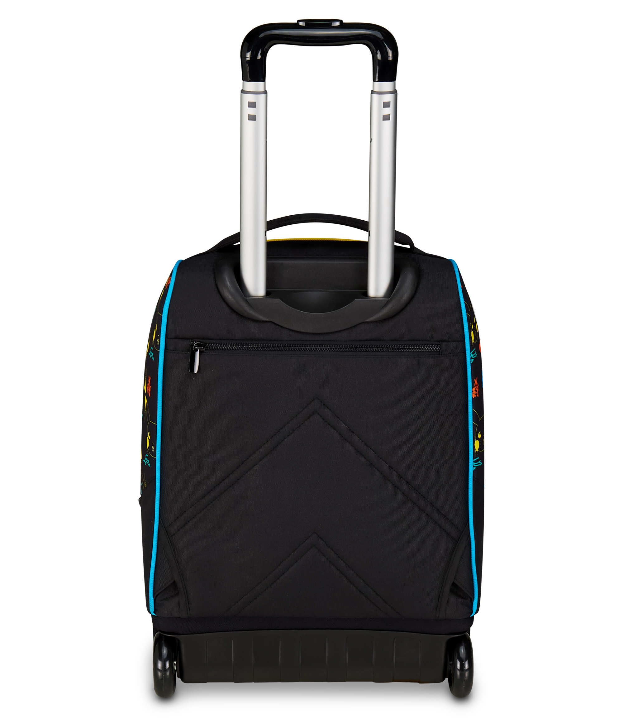 Seven Pokémon Big Trolley École Fixe Noir, 2 en 1, Double Usage, Trolley et Sac à dos, Sac à dos école primaire, enfant, Noir, Taglia unica, Décontracté