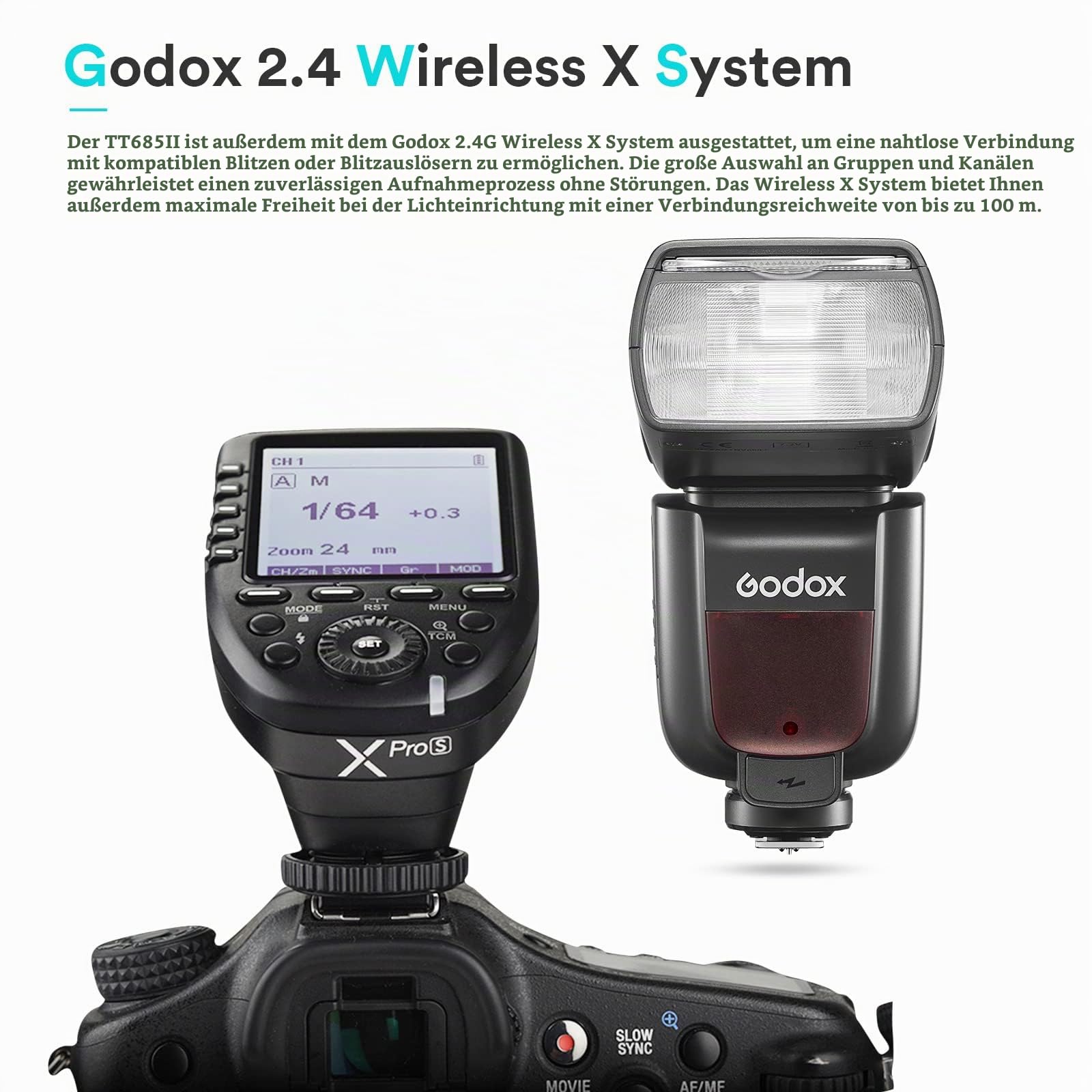 Godox TT685II-S TT685IIS Speedlite TTL Kamera Blitzgerät für Sony Kamera