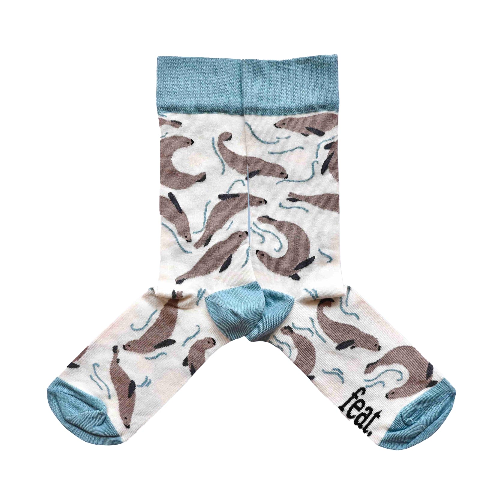 Feat Sock Co Unisex Seal Cotton Crew Socks, Uk Sizes 4-7