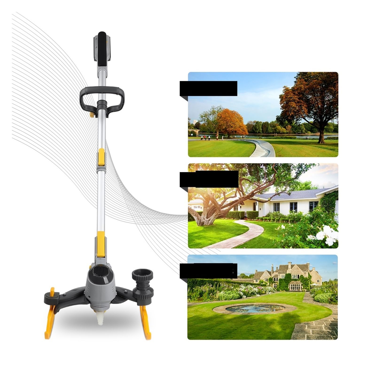 Cortacésped eléctrico, césped inalámbrico, Pantalla LED, Herramientas eléctricas de Corte for poda de jardín