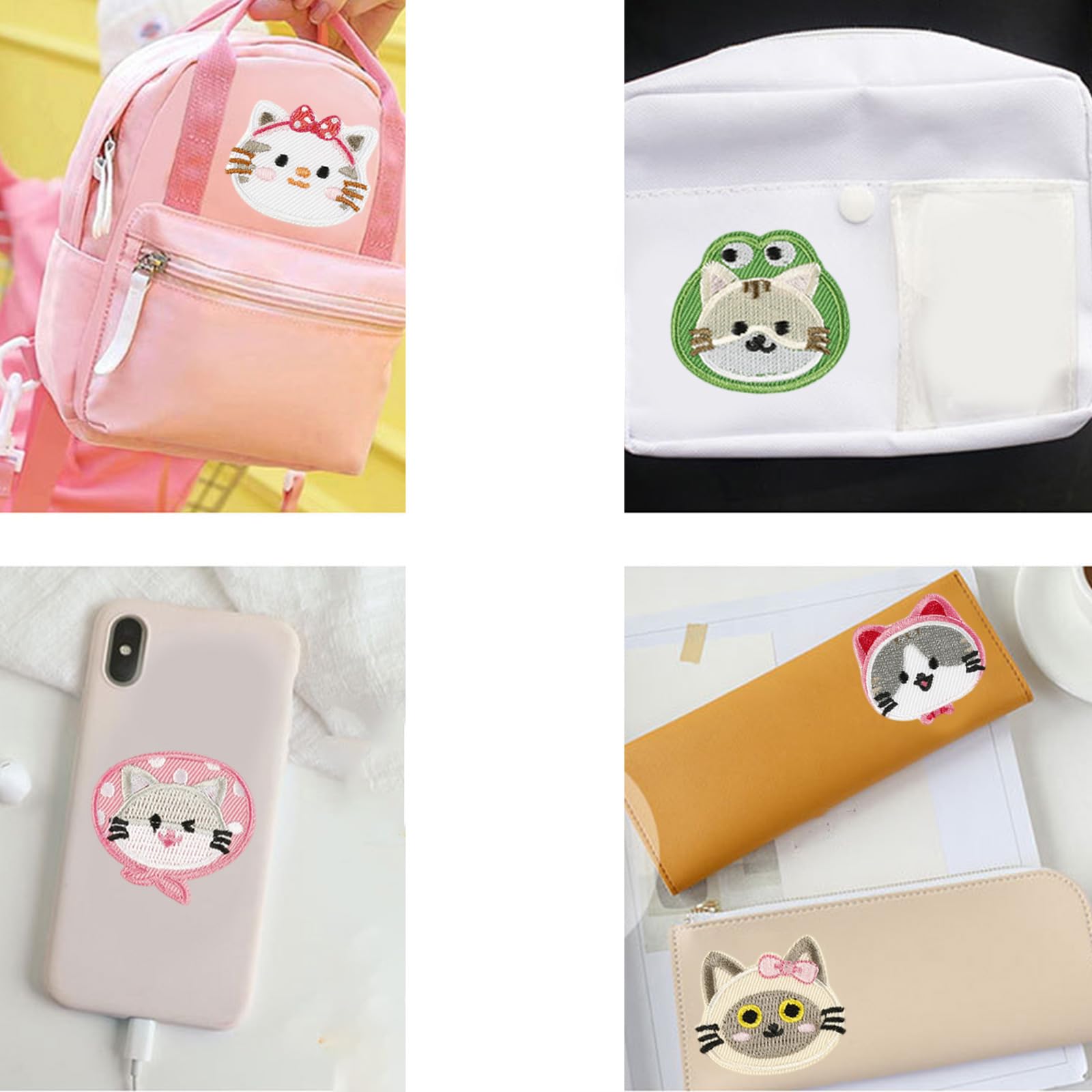 12 Pz Cartoon Cats Iron On Patch Abbigliamento Patch di Riparazione Animali Toppe Ricamo Patch Per La Decorazione Della