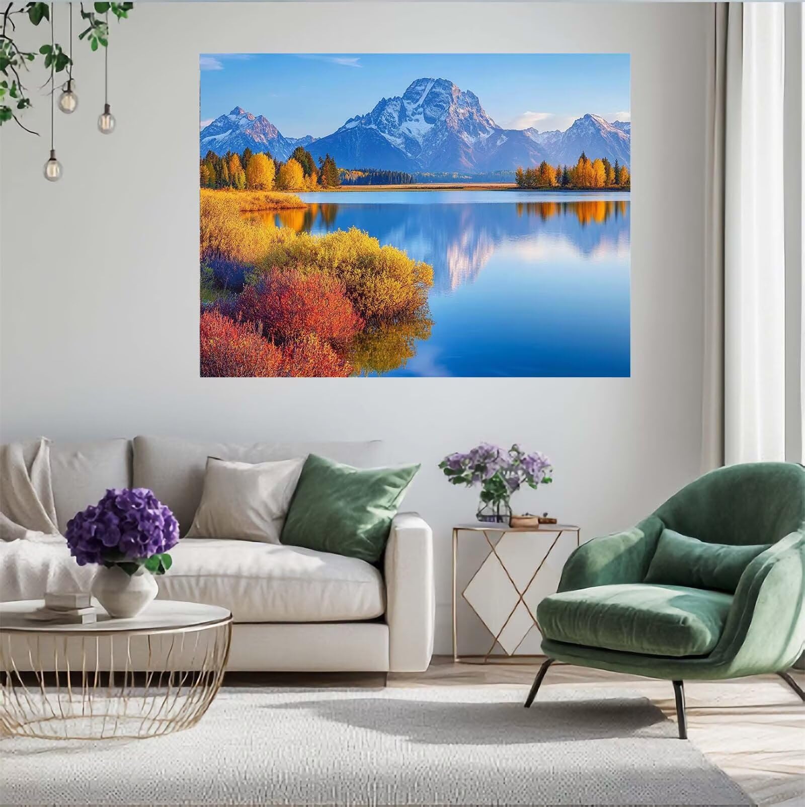 Puzzle krajobrazu, 3000 elementów, górskie puzzle dla dorosłych, z pudełkiem na prezent, duże drewniane puzzle dla dorosłych, gra zręcznościowa dla całej rodziny, prezenty dla kobiet, 81 x 122 cm