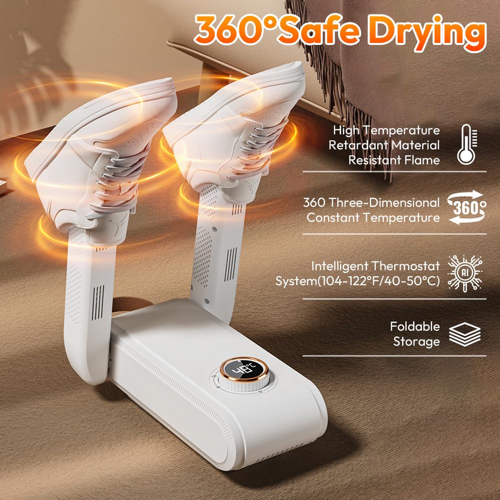 Asciugascarpe Elettrico Con Luce UV - Sterilizza, Asciuga Ed Elimina Odori - Foto 10