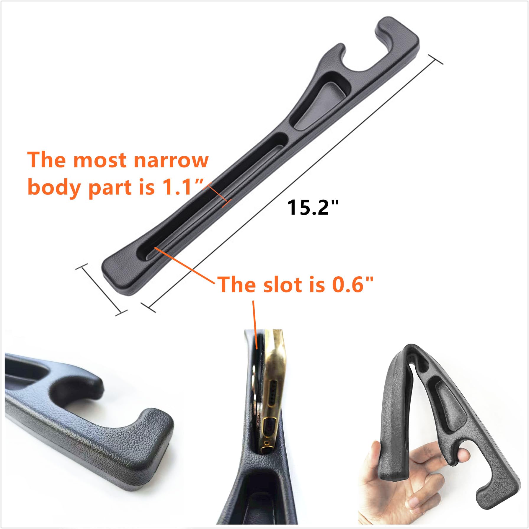 Wuzno No-Drop Seat Guard 2 Pack Car Seat Gap Filler Stopper Catcher Between Seat and Console Black Car — view 3