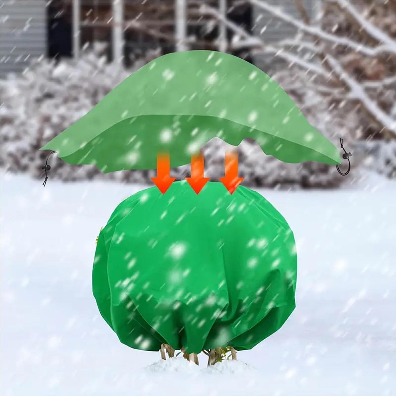 Protection des, Couverture Ronde pour l'hiver – Barrière réutilisable avec Cordon de Serrage pour arbustes, serres, Arbres, parterres surélevés, légumes, Balcon