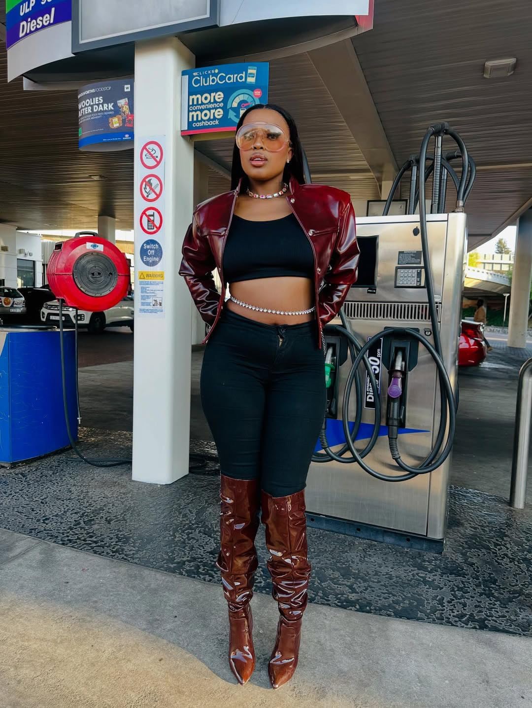 Faux Leather Jacket for Women Buttons Cropped Jacket Bomber Motorcycle Short Jacket Sexy PU Jacket - Image 4