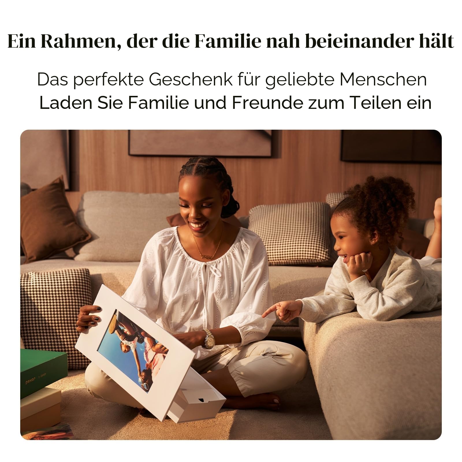 pexar by Lexar 2K Digitaler Bilderrahmen, FAZ Kaufkompass Testsieger, 11'' Anti-Glare IPS Touch Screen, Wi-Fi Digitaler Fotorahmen mit 32GB zum Verschenken