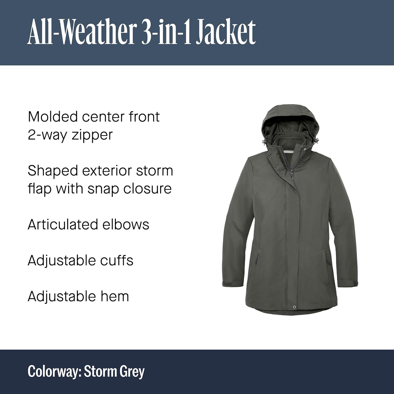 Port Authority Ladies All-Weather 3-in-1 Jacket