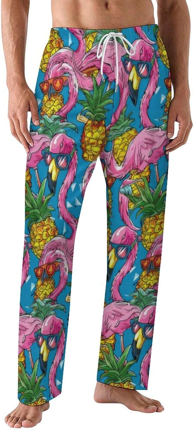 Men's Dolphins Pattern Pajama Pants Lounge Pajamas Bottoms Soft Sleep Pj Pants Available In Big & Tall